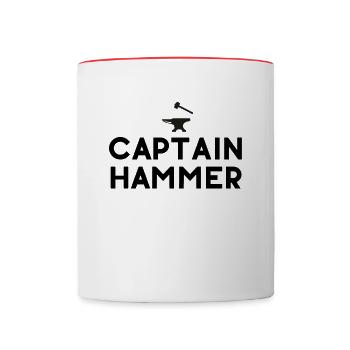 Capitaine Hammer - Mug contrasté - blanc/rouge - Devant