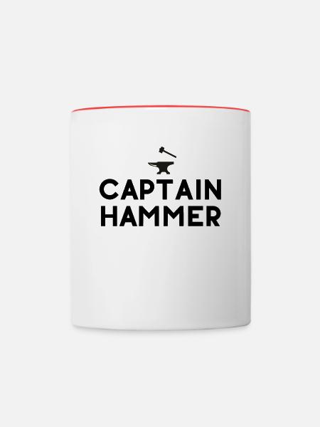Captain Hammer - Tasse zweifarbig - Weiß/Rot