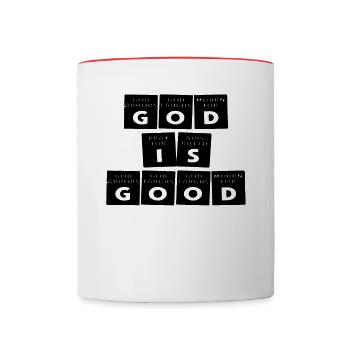God is Good - Contrasting Mug - white/red - Front