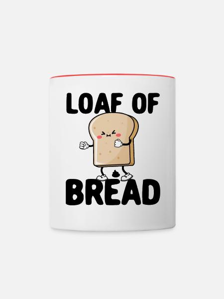 Lustiger Brotbacken-Bäcker - Tasse zweifarbig - Weiß/Rot
