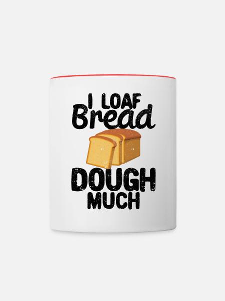 Lustiger Brotbacken-Bäcker - Tasse zweifarbig - Weiß/Rot