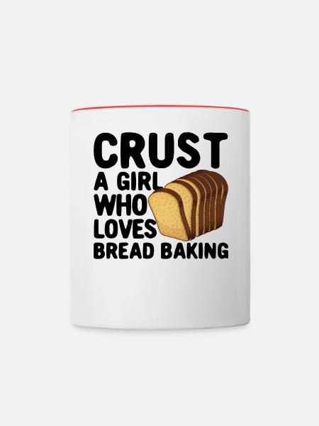 Lustiger Brotbacken-Bäcker - Tasse zweifarbig - Weiß/Rot