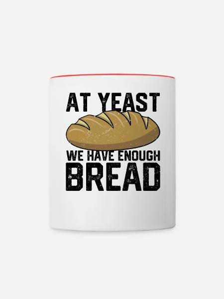 Lustiger Brotbacken-Bäcker - Tasse zweifarbig - Weiß/Rot