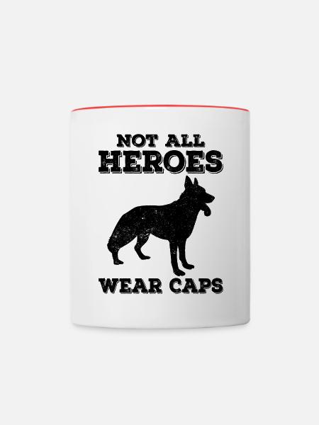 Polizeibeamter Polizeihund - Tasse zweifarbig - Weiß/Rot
