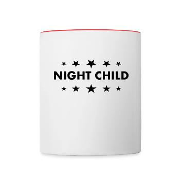 Night Child by HOB Products - Contrasting Mug - white/red - Front