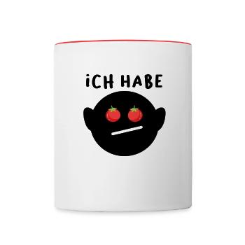 Ich habe Tomaten auf den Augen - Tasse zweifarbig - Weiß/Rot - Vorne