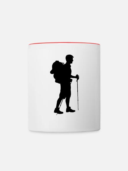 Backpacking Rucksackpacken - Tasse zweifarbig - Weiß/Rot