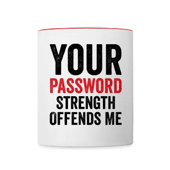 Cybersécurité Sécurité informatique Cybersécurité - Mug contrasté - blanc/rouge - Devant