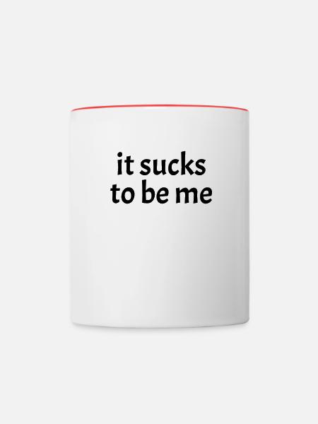 ça craint d’être moi Ça craint d’être moi - Mug contrasté - blanc/rouge