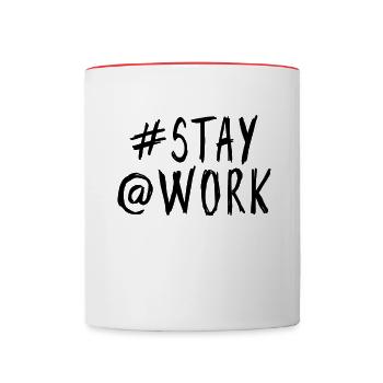 #stay@work #stayatwork Stay at work - Contrasting Mug - white/red - Front