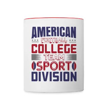 FoundLux New Design, AMERICAN FOOTBALL COLLEGE 24 - Tasse zweifarbig - Weiß/Rot - Vorne