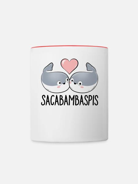 Fisch Meme Paar - Tasse zweifarbig - Weiß/Rot