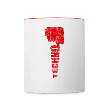 TECHNO - Contrasting Mug - white/red - Front