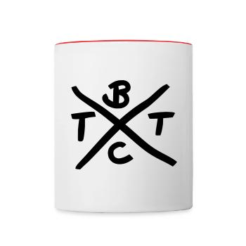 Traverser TBTC - Mug contrasté - blanc/rouge - Devant