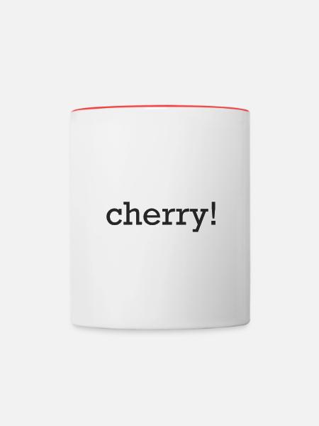 Cherry - Tasse zweifarbig - Weiß/Rot