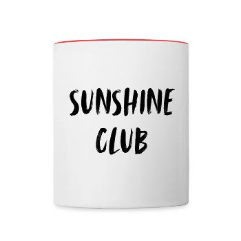 Sunshine Club. Sunshine Club. Sun club. - Contrasting Mug - white/red - Front