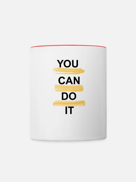 YOU CAN DO IT - Tasse zweifarbig - Weiß/Rot