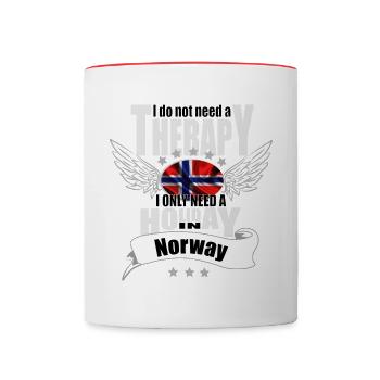 no therapy Norway - Contrasting Mug - white/red - Front