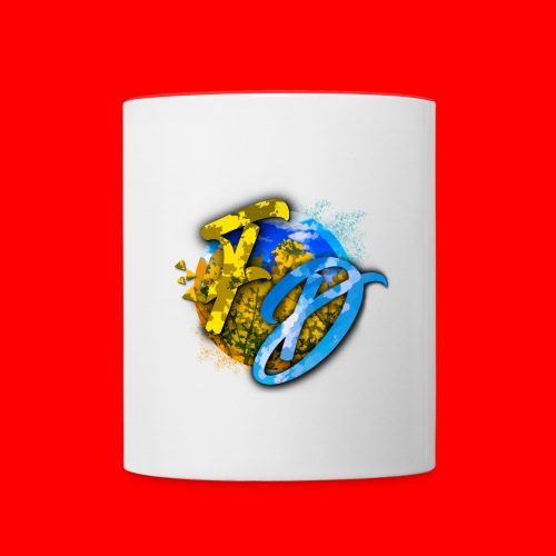 Einfach Logo groß Hinten - Tasse zweifarbig