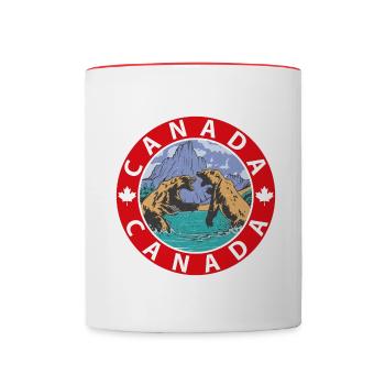 Canada - Mug contrasté - blanc/rouge - Devant