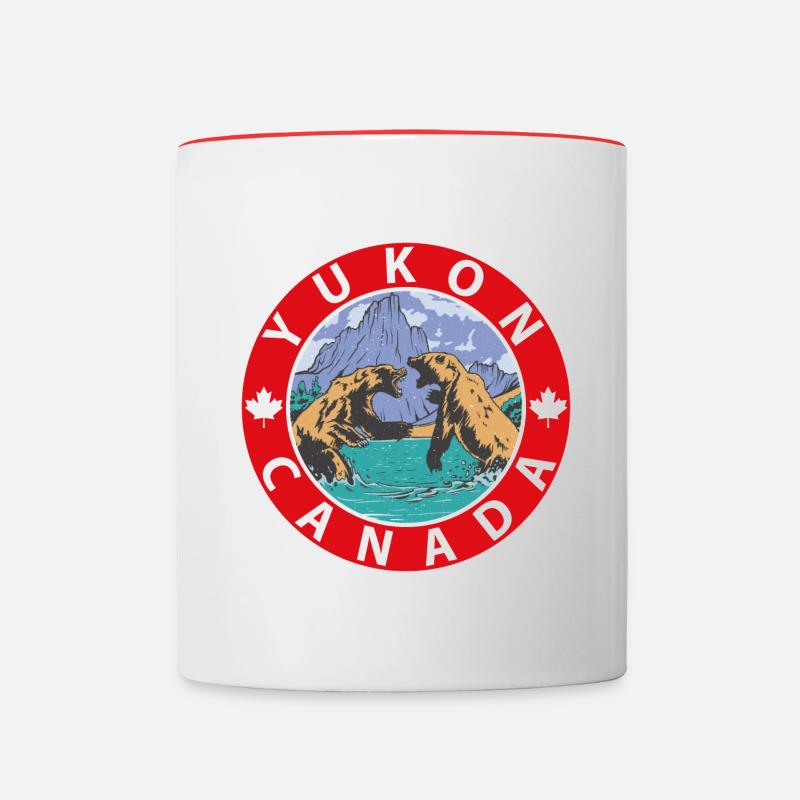 Yukon - Mug contrasté - blanc/rouge
