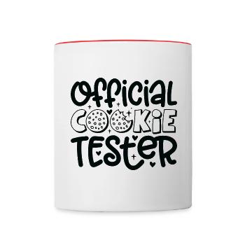 Christmas XMas kekse Cookie Tester - Tasse zweifarbig - Weiß/Rot - Vorne