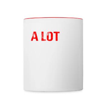 Im Moment ist viel los - Tasse zweifarbig - Weiß/Rot - Vorne