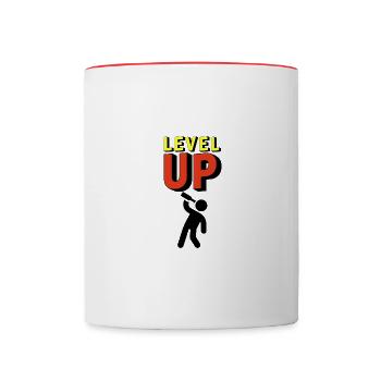 Passez au niveau supérieur - Santé - Mug contrasté - blanc/rouge - Devant