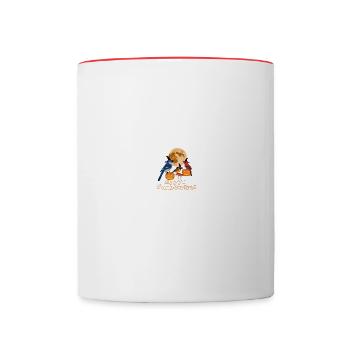 Oriole Cardinal Halloween Kürbis Mond Vogel - Tasse zweifarbig - Weiß/Rot - Vorne