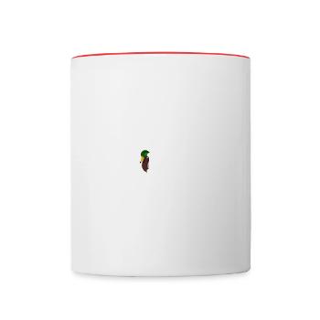 Duck Hi Bird Biologist Ornithologist Animal - Contrasting Mug - white/red - Front