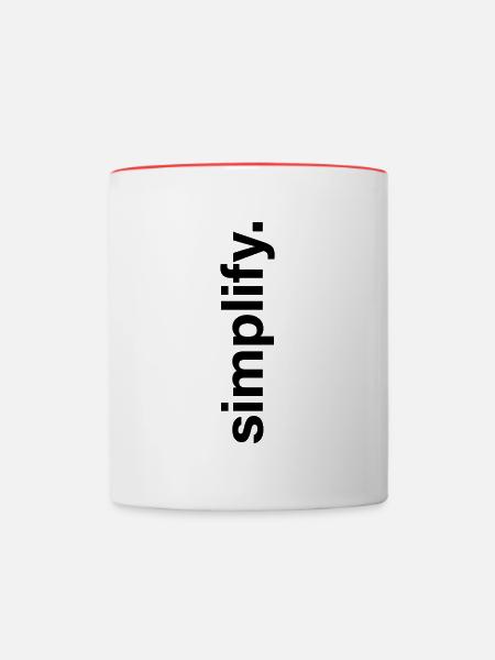 simplify - Tasse zweifarbig - Weiß/Rot