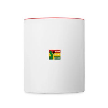 Black History Month T-Shirt: Celebrate the Present - Tasse zweifarbig - Weiß/Rot - Vorne