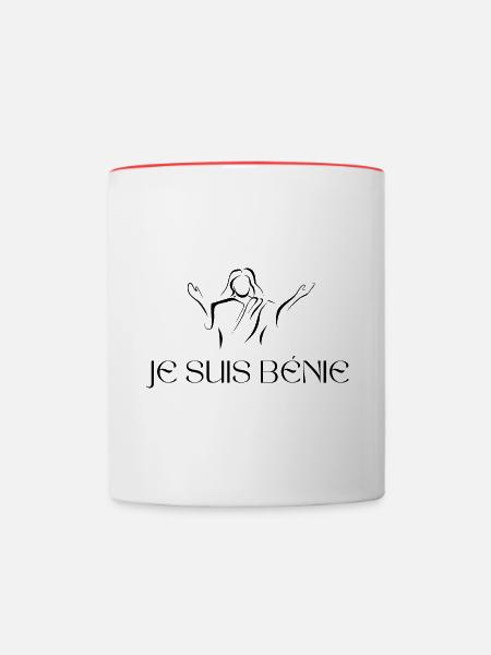 Je suis bénie - Mug contrasté - blanc/rouge