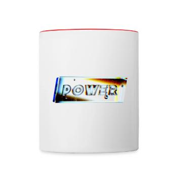 Power - Mug contrasté - blanc/rouge - Devant