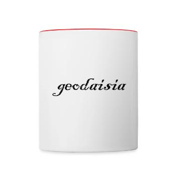 Geodaisia (aus der griechischen Geodäsie) - Tasse zweifarbig - Weiß/Rot - Vorne
