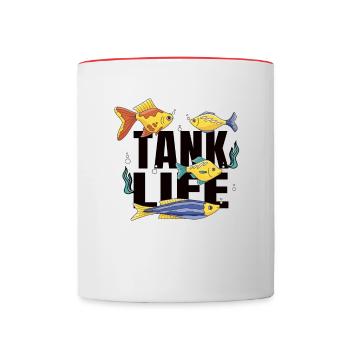 Aquaristik Aquarium Keeper Fishkeeper Salzwasser - Tasse zweifarbig - Weiß/Rot - Vorne