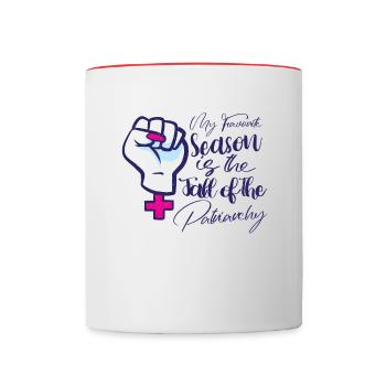 Féminisme Empowerment Pro-choix Pro Avortement - Mug contrasté - blanc/rouge - Devant