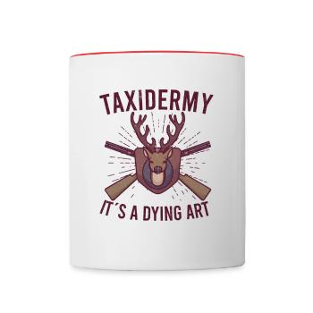 Lustige Tierpräparator taxidermie jagd trophäe - Tasse zweifarbig - Weiß/Rot - Vorne