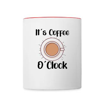 Amateur de café Molécule de caféine Java Latte Espresso - Mug contrasté - blanc/rouge - Devant