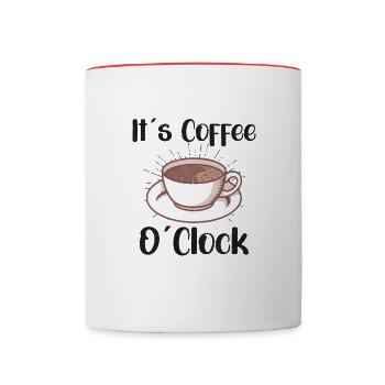 Amateur de café Molécule de caféine Java Latte Espresso - Mug contrasté - blanc/rouge - Devant