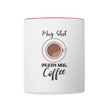 Coffee Lover Caffeine Molecule Java Latte Espresso - Contrasting Mug - white/red - Front