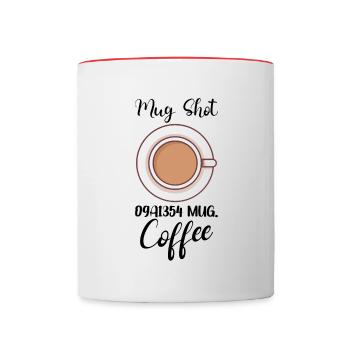 Amateur de café Molécule de caféine Java Latte Espresso - Mug contrasté - blanc/rouge - Devant