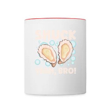 Oyster Lovers Funny Oyster Oyster Shucker - Contrasting Mug - white/red - Front
