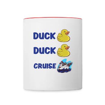 Bateau de navigation Capitaine Navire de croisière - Mug contrasté - blanc/rouge - Devant