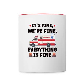 Paramedic First Responder Ambulance Driver - Contrasting Mug - white/red - Front