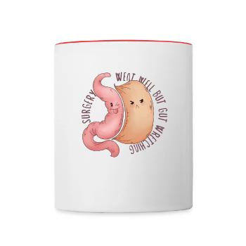 Sleeve gastrectomy sleeve gastrectomy - Contrasting Mug - white/red - Front