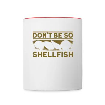 seashells shell collector shell collecting Gift - Contrasting Mug - white/red - Front