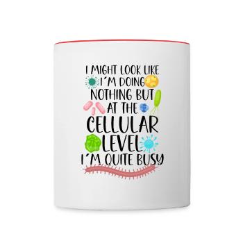 Microbiologist Microbiology Lab Staph Biology - Contrasting Mug - white/red - Front