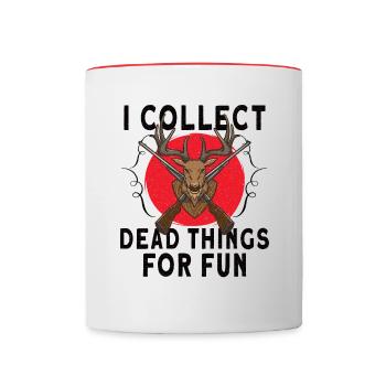 Lustige Tierpräparator taxidermie jagd trophäe - Tasse zweifarbig - Weiß/Rot - Vorne