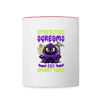 Lustiger Sensenmann-liebhaber Halloween Horror - Tasse zweifarbig - Weiß/Rot - Vorne